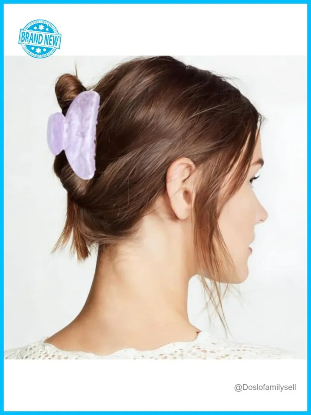 3-pack Acrylic Hair Claw Clips for Women Medium Non-Slip Strong Hold for Fine